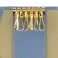Porta-chaves com seis mosquetões em couro gravado 114380